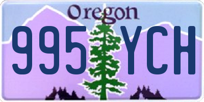 OR license plate 995YCH