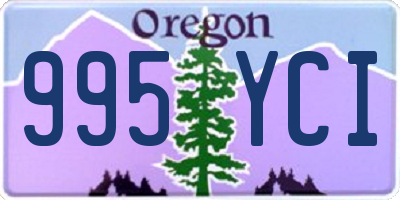 OR license plate 995YCI