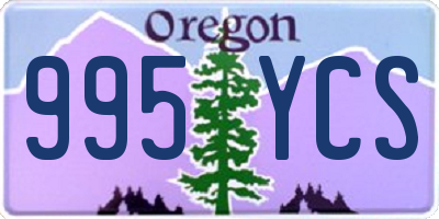 OR license plate 995YCS