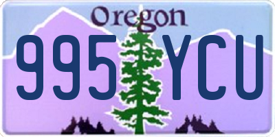 OR license plate 995YCU