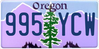 OR license plate 995YCW