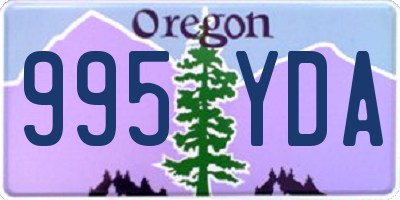 OR license plate 995YDA