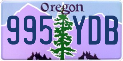 OR license plate 995YDB