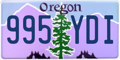 OR license plate 995YDI