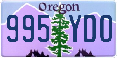 OR license plate 995YDO