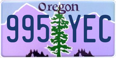 OR license plate 995YEC