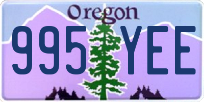 OR license plate 995YEE