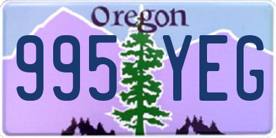 OR license plate 995YEG