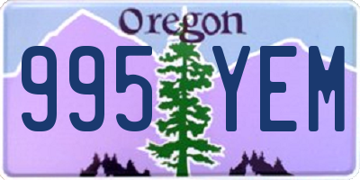 OR license plate 995YEM