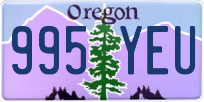 OR license plate 995YEU