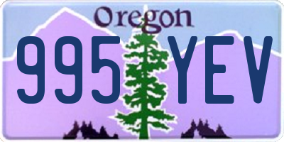 OR license plate 995YEV