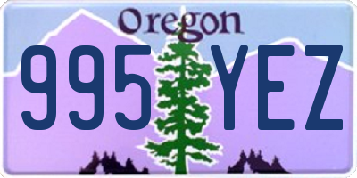 OR license plate 995YEZ