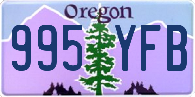 OR license plate 995YFB