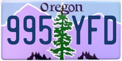 OR license plate 995YFD
