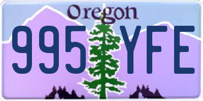 OR license plate 995YFE