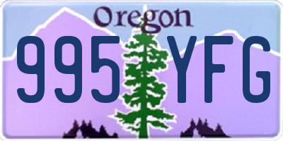OR license plate 995YFG