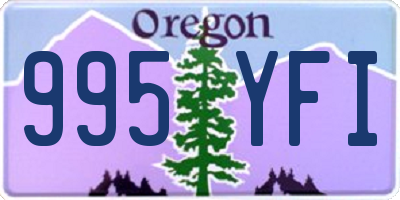 OR license plate 995YFI