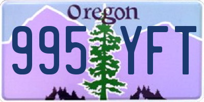 OR license plate 995YFT