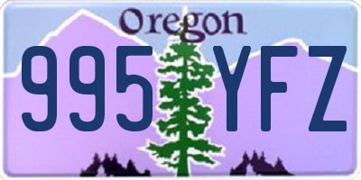 OR license plate 995YFZ