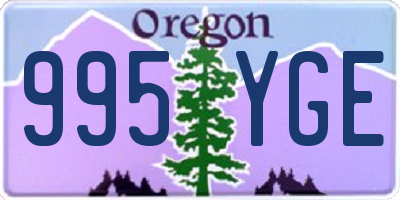 OR license plate 995YGE