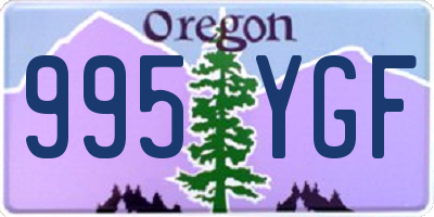 OR license plate 995YGF