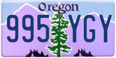 OR license plate 995YGY
