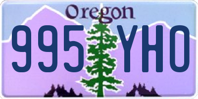 OR license plate 995YHO