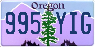 OR license plate 995YIG