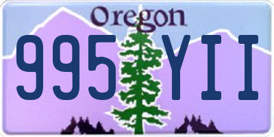 OR license plate 995YII