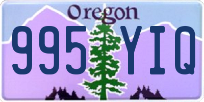 OR license plate 995YIQ