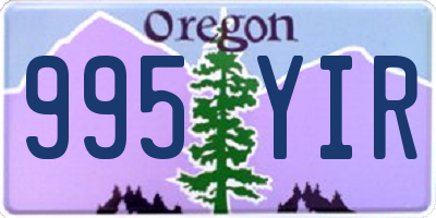 OR license plate 995YIR