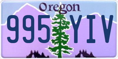 OR license plate 995YIV