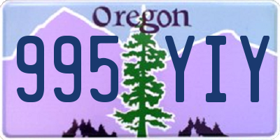 OR license plate 995YIY