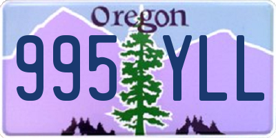 OR license plate 995YLL