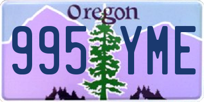 OR license plate 995YME