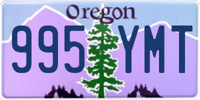 OR license plate 995YMT