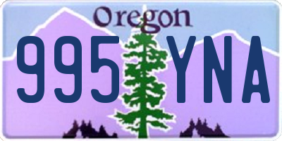 OR license plate 995YNA