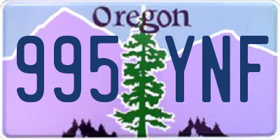 OR license plate 995YNF