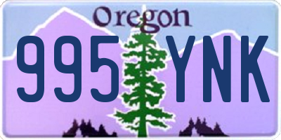 OR license plate 995YNK