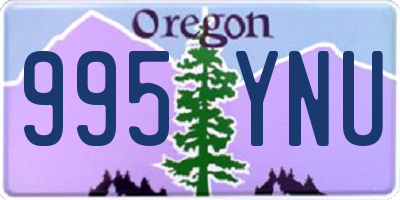 OR license plate 995YNU