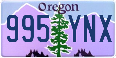 OR license plate 995YNX