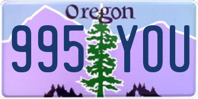 OR license plate 995YOU