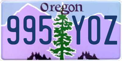 OR license plate 995YOZ