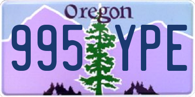 OR license plate 995YPE