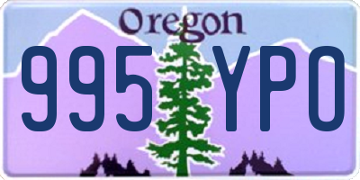 OR license plate 995YPO