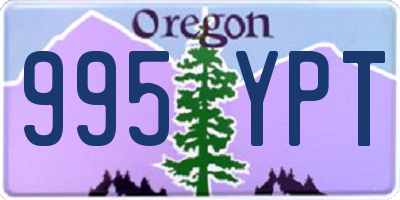 OR license plate 995YPT