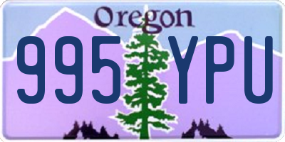 OR license plate 995YPU