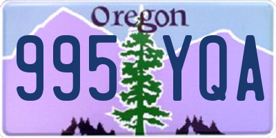 OR license plate 995YQA