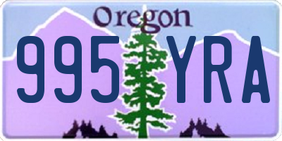 OR license plate 995YRA