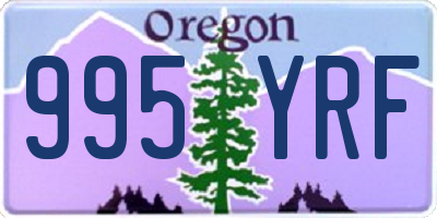 OR license plate 995YRF